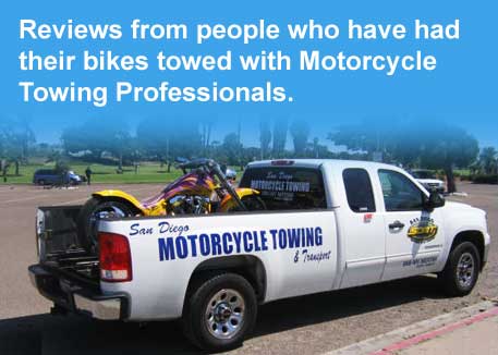reviews from customers of gebo's motorcycle towing and transport
